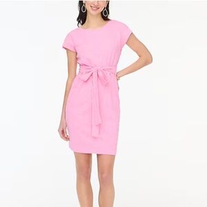 Knit tie-waist mini dress